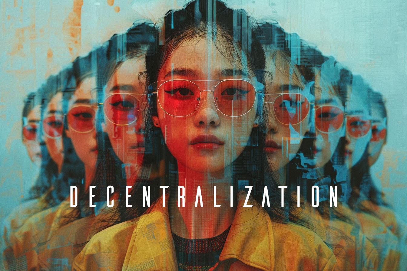 Decentralization of asian woman in the interconnected network