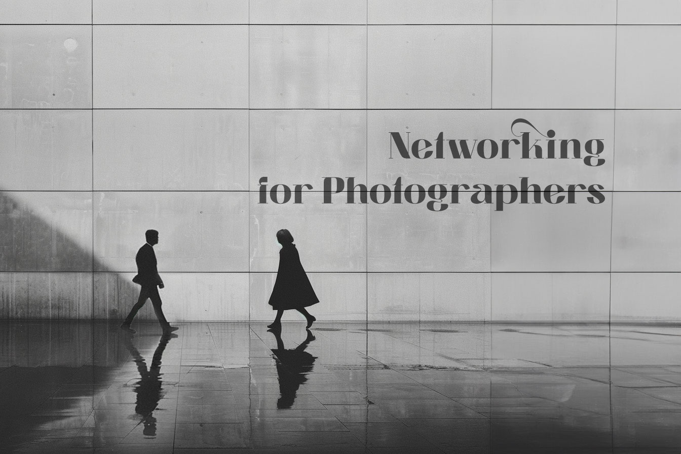 man and a woman walking down a grid street, Networking for Photographers - guest post