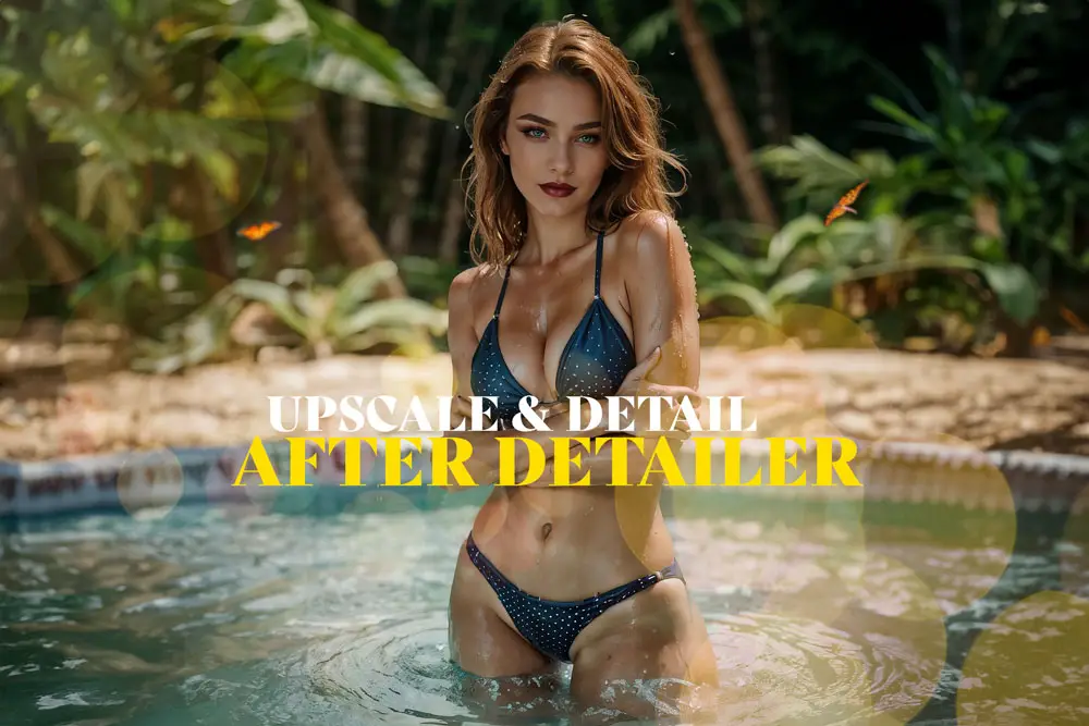 After Detailer Bikini Model Generated in Stable Diffusion
