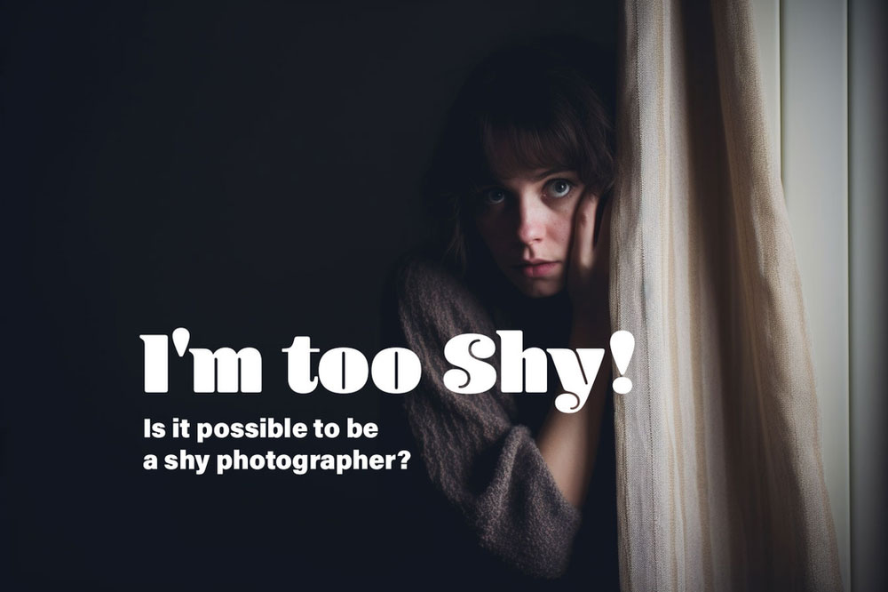 girl hiding behind curtains - shy photographer