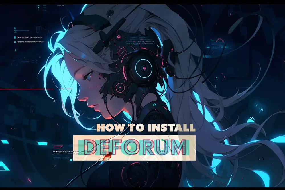 Cyberpunk girl in virtual world - How to Install Deforum