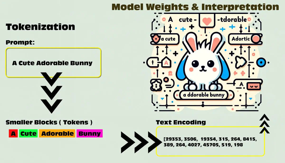 an adorable bunny graphics for tokenization -AI Training Basics