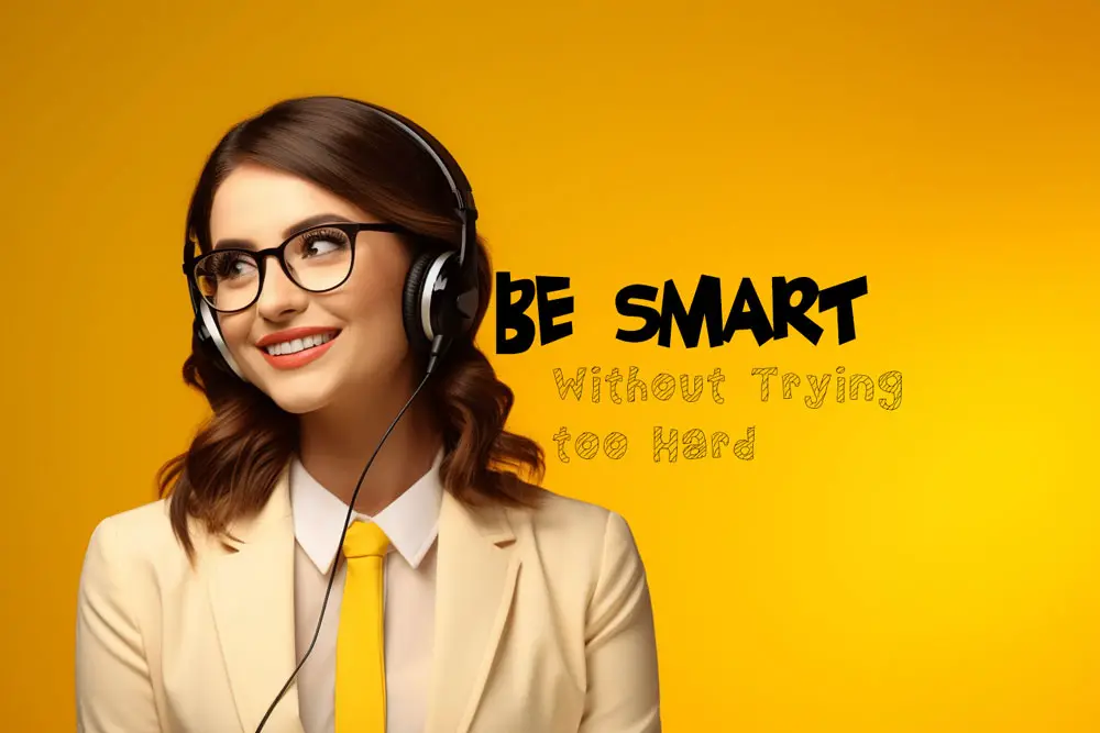Cute nerdy brunette woman dressed with a tie and head phone, smiling - AI in Market Research