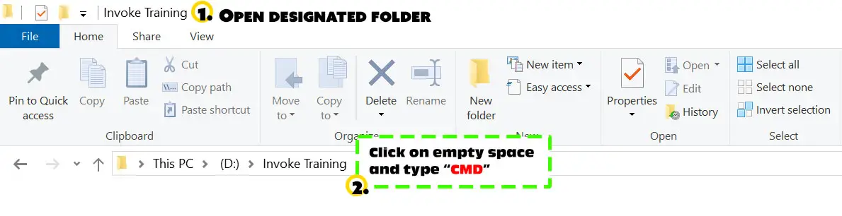 folder location for invoke training - Install Invoke Training